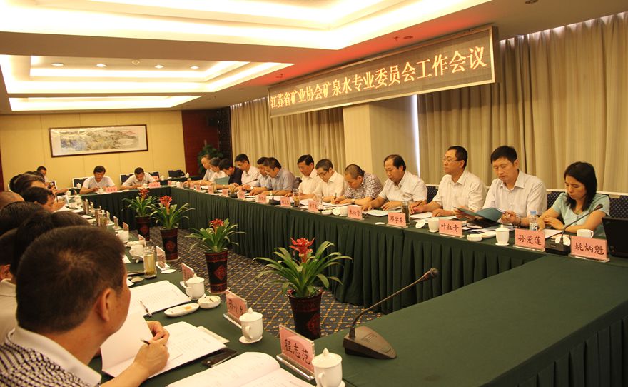 2013年7月4日，江苏省矿业协会矿泉水专业委员会工作会议在盱眙县召开，杨维兴会长与会讲话